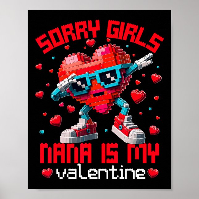 Póster Dabbing Heart Sorry Girls Nana Valentine Building  (Frente)