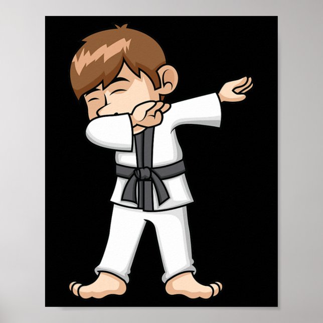 Póster Dabbing Karate Funny Personalizado de Artes Marcia (Frente)