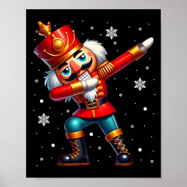 Póster Dabbing Nutcracker Christmas Costume Matching Fami (Frente)