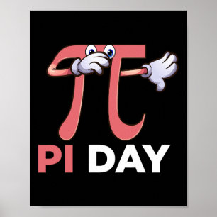 Póster Dabbing Pi Math Science Stem Gift 3.14 Pi Day