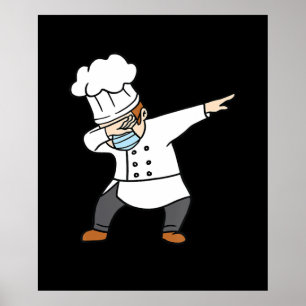 Póster Dabbing Pizza Chef Baker Pizzabaker Dab regalo de 
