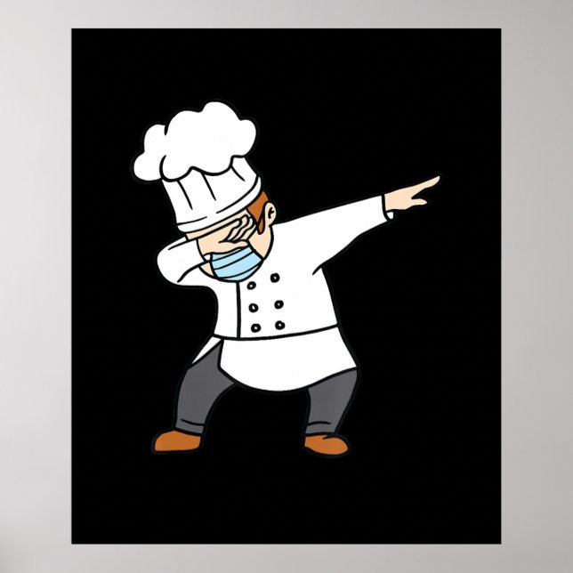 Póster Dabbing Pizza Chef Baker Pizzabaker Dab regalo de  (Frente)