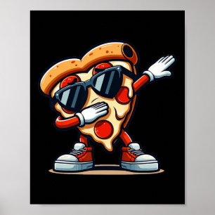 Póster Dabbing Pizza Pizza Dancing Pizza Amo Cumpleaños P