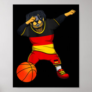 Póster Dabbing Rottweiler Alemania Jersey Alemán Sketll L