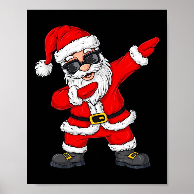 Póster Dabbing Santa Claus Navidades Dab Boys Chicas niño (Frente)