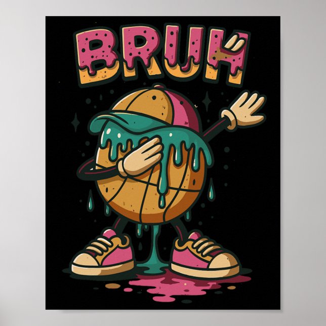 Póster Dabbing Sketll Drip Bruh Sketll Drip Helado Ck  (Frente)