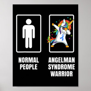 Póster Dabbing Unicorn Angelman Syndrome Warrior Survivor
