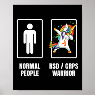 Póster Dabbing Unicorn Rsd Crps Sobreviviente de Guerrero