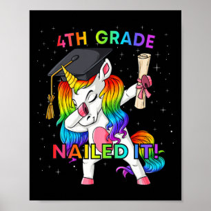 Póster Dabbing Unicornio 4 De Julio Chicas Niños Adolesce