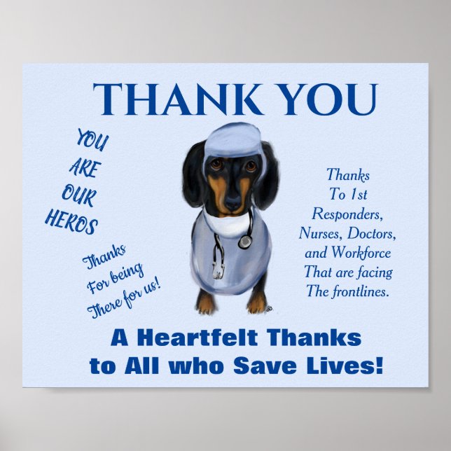 Póster Dachshund (Frente)