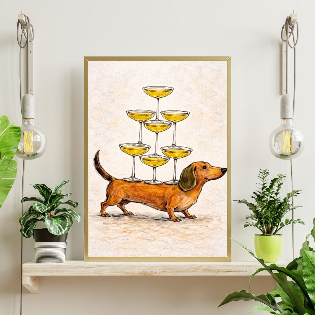 Póster Dachshund art | funny dog illustration (Subido por el creador)