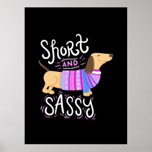 Póster Dachshund Corto Y Sencillo