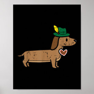 Póster Dachshund Cute Sausage Perro Niños Alemanes Mujere