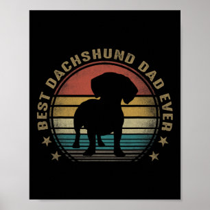 Póster Dachshund Dad Regalos Del Día De Los Padres Para P