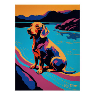 Póster Dachshund Dog 004 - Bruno Pokopen