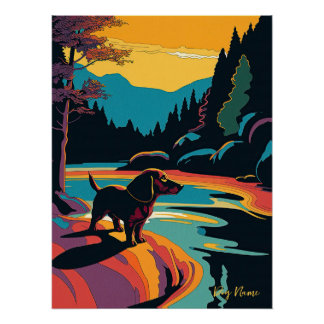 Póster Dachshund Dog 005 - Bruno Pokopen