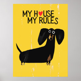 Póster Dachshund dog | Funny & decorative Poster