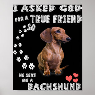 Póster Dachshund Doxie Chica Regalos Dachshund Mom