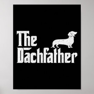 Póster Dachshund Gracioso Regalos De Perro Wiener Para Ho