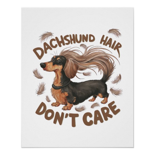Póster Dachshund Hair, no te importa (Anverso)