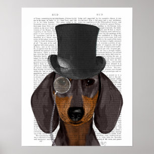 Póster Dachshund, hound formal y Gorra