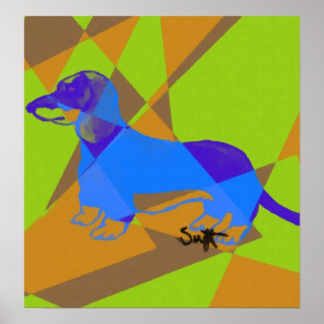 Póster Dachshund or perro salchicha (Frente)