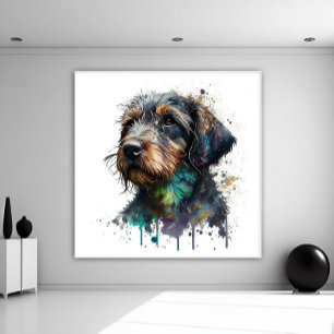 Póster Dachshund Puppy Watercolor