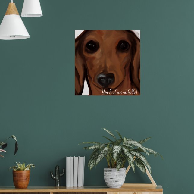 PÓSTER DACHSHUND ROJO         (Salón 1)