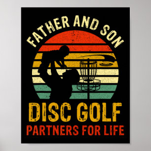 Póster Dad And Son Disk Golf Partners Para Los Padres Viv