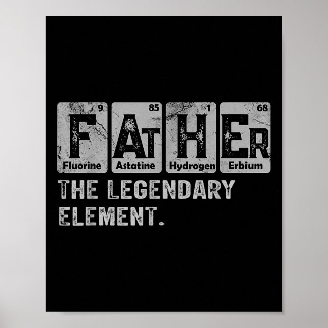 Póster Dad And Son Matching Fathers Day Cool Family Scien (Frente)