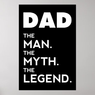Póster DAD, El hombre, el mito, la leyenda, papá poster,