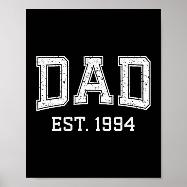 Póster Dad Est 1994 Dad D Fathers Day Ized  (Frente)