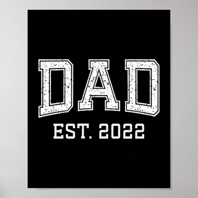 Póster Dad Est 2022 Dad D Fathers Day Ized  (Frente)