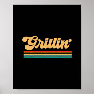 Póster Dad Grilling Bbq Cooking Chef