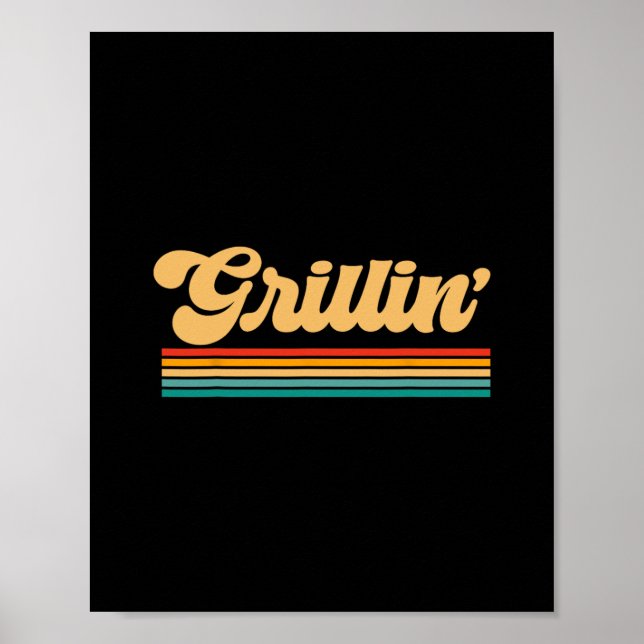 Póster Dad Grilling Bbq Cooking Chef (Frente)