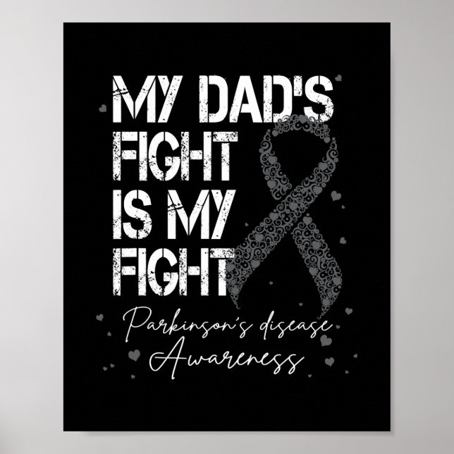 Póster DAD lucha contra la cinta plateada de Parkinson (Frente)