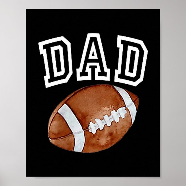 Póster Dad Of The 1 Year Old Football Birthday Boy Family (Frente)