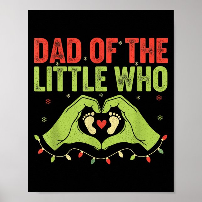 Póster Dad Of The Little Who Qoute Christmas Pregnancy An (Frente)