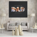 Póster Dad photo modern typography child gift black<br><div class="desc">Dad multi photo modern typography child gift. Ideal fathers day,  birthday or christmas gift. Black background can be changed to suit your decor.</div>