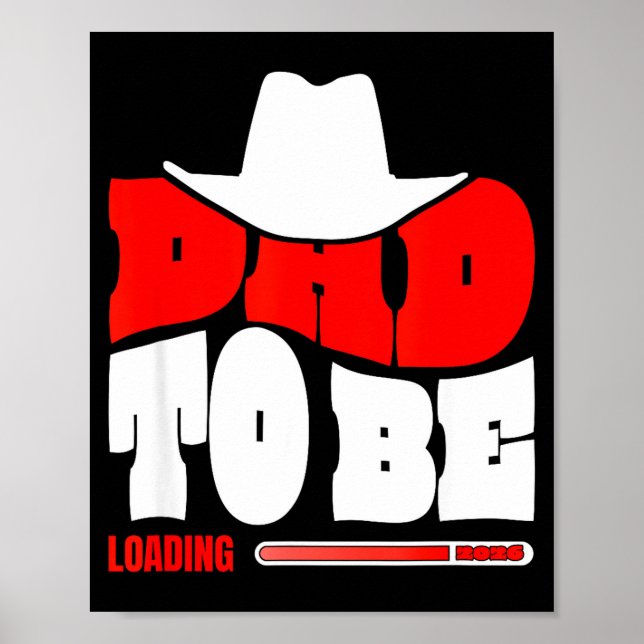 Póster Dad To Be 2026 Dad Loading Funny New Dad  (Frente)
