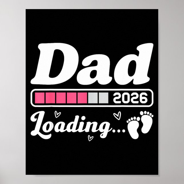 Póster Dad To Be 2026 Loading Nk Pregnancy Reveal New Dad (Frente)