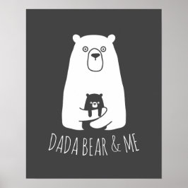 Póster DADA BEAR Y YO | Papá Niños Hija Son Dada Bear