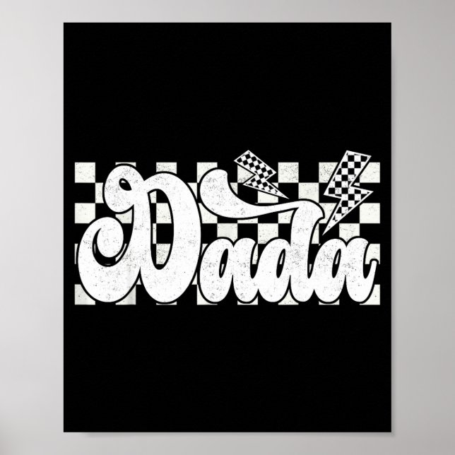 Póster Dada Lightning Checkered Father's Day Dad Grandpa  (Frente)