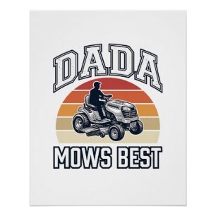 Póster Dada Mows Best Camiseta de Cortacésped Vintage Dis