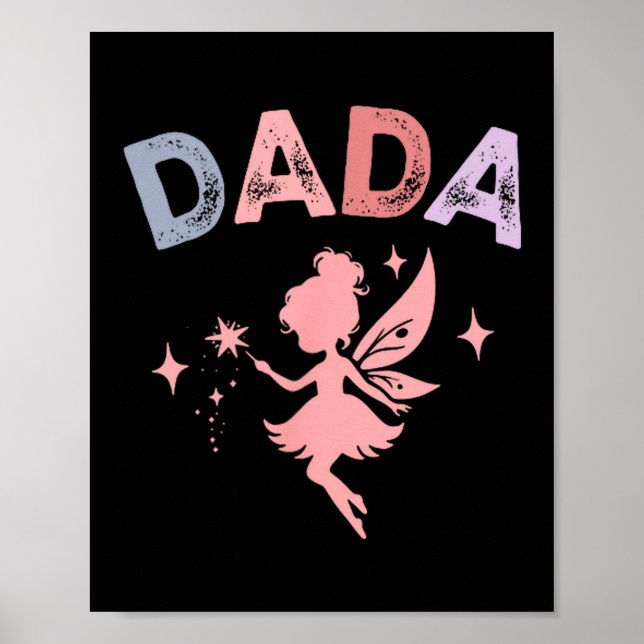 Póster Dada Of The Little Fairy Birthday Girl Family Matc (Frente)