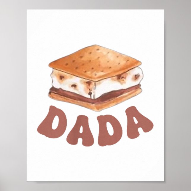 Póster Dada Smore Primer Cumpleaños Acampando Para Ser Un (Frente)