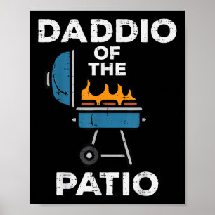 Póster Daddio Del Patio Funny Bbq Barbecue Grilling Da