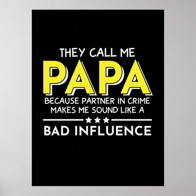 Póster Daddy Gift They Call Me Papas (Frente)
