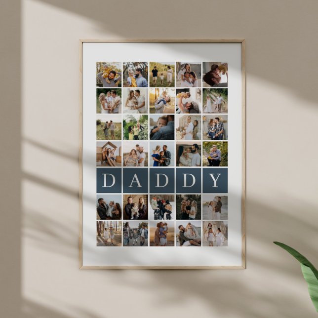Póster Daddy Grid 30 Photo Collage Family Keepsake (Subido por el creador)