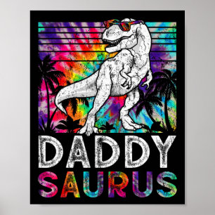 Póster Daddysaurus Dinosaurio Daddy Saurus Familia a jueg